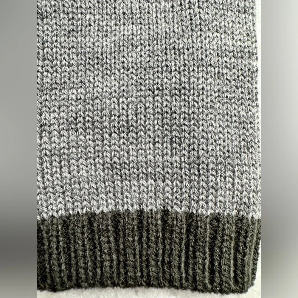 New Women’s Adult Size Gray Embroidered Cat Acrylic Knit Fingerless Gloves 8.25”